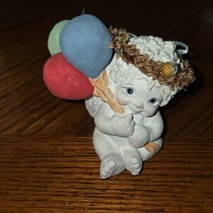 Charming Ceramic Cherub with Balloons